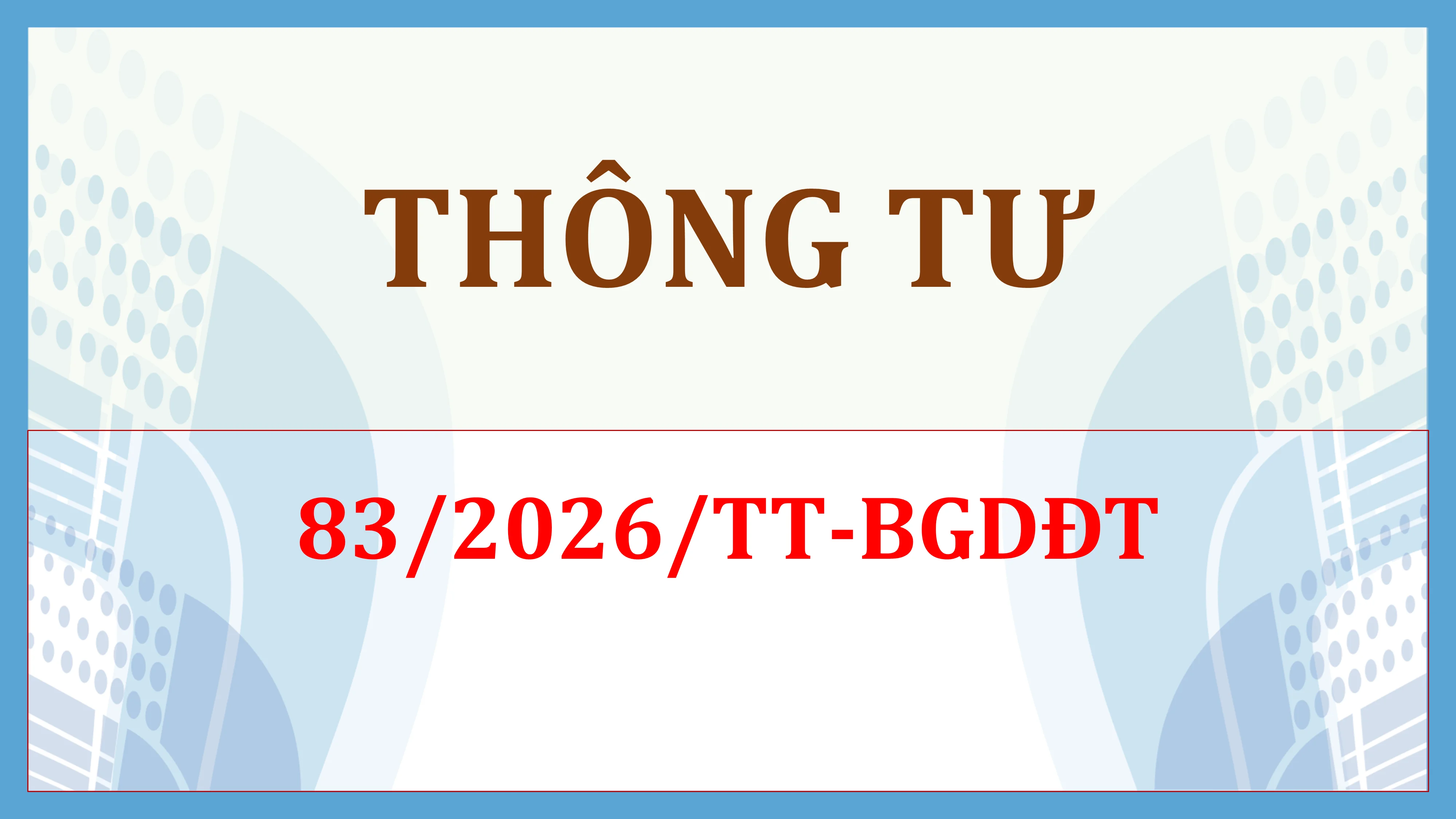 Thông tư quy định Chuẩn cơ sở giáo dục đại học